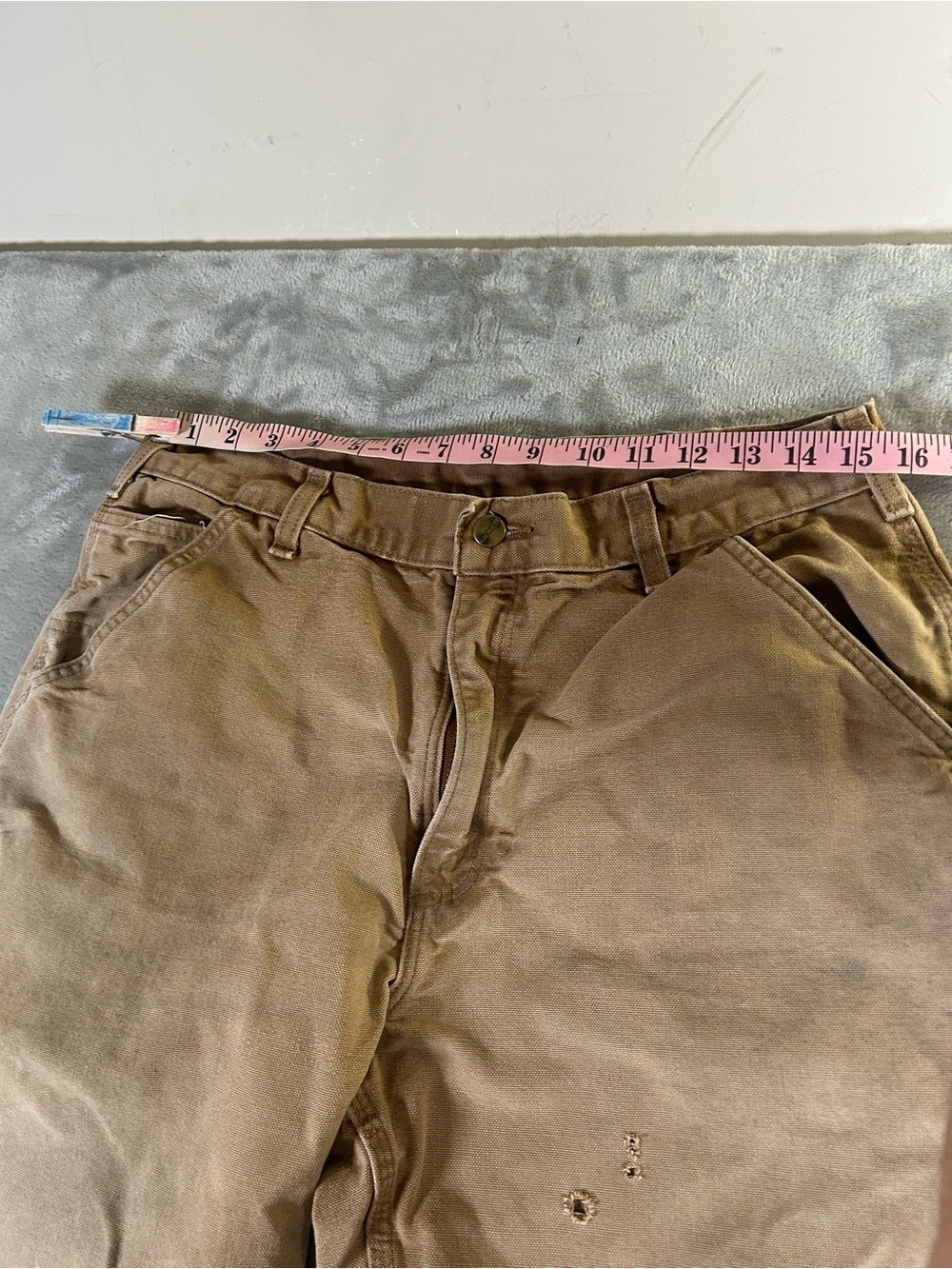 Carhartt Men's Classic the loose original fit Straight Work Pants - Brown - Picture 8 of 10